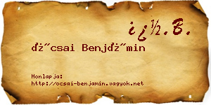 Ócsai Benjámin névjegykártya