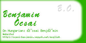 benjamin ocsai business card